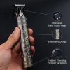 Vintage T9 Hair Cutting Machine Hair Clipper Professional Cutter Trimmer for Men Cordless Beard Trimmer USB for Barber Drago